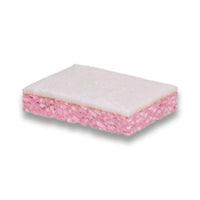 Tampon blanc sur éponge rose grand modèle.